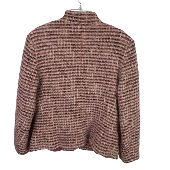 TALBOTS Pink Tweed JACKET BLAZER 16 Wool Office Career Church Preppy Academia - Picture 14 of 16